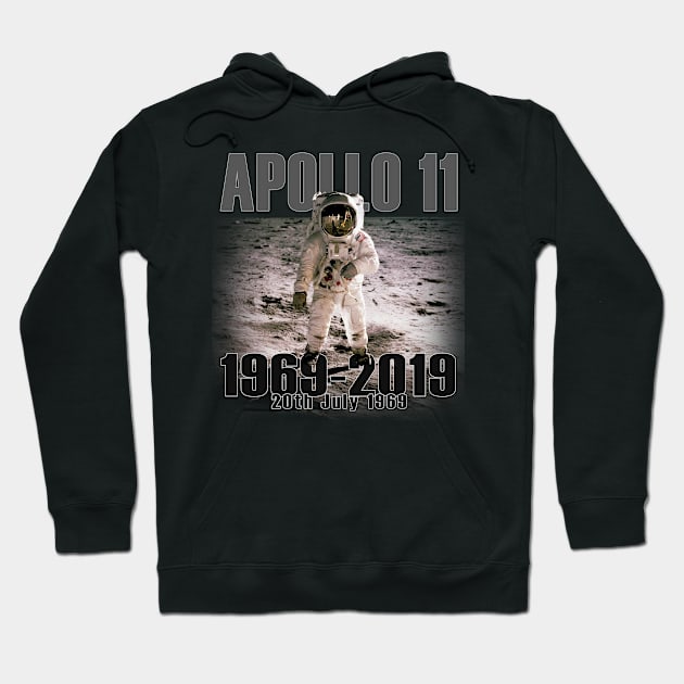 Apollo 11 Moon Landing 50th Anniversary Hoodie by SeattleDesignCompany